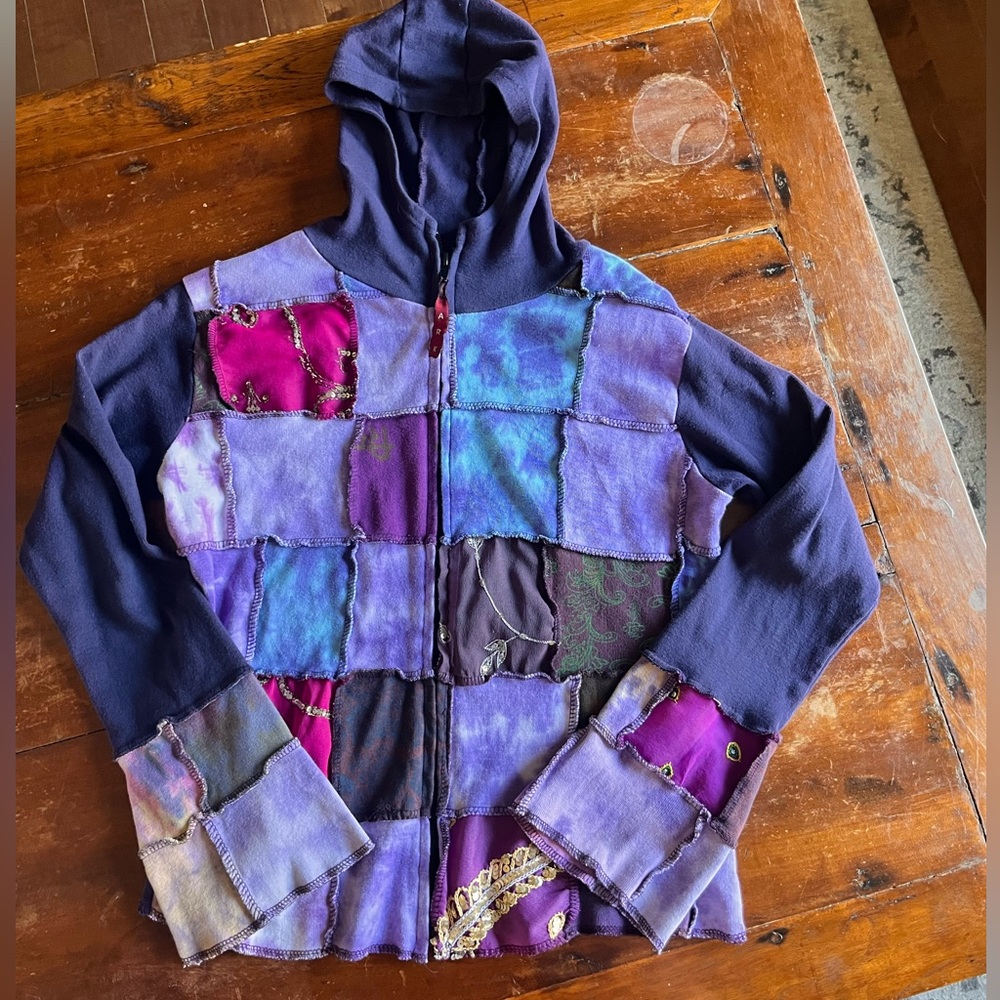 Vintage Ark Hippie patchwork sweater.